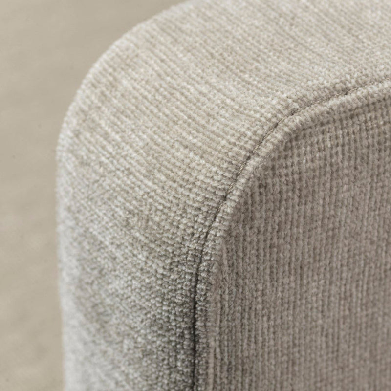 FDB Møbler L42 - Firhøj - 3 pers. couch Steel Metal Brushed TangentBeige (213) by Unit10