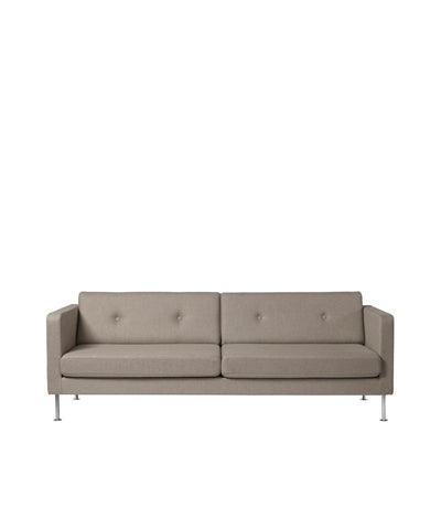 FDB Møbler L42 - Firhøj - 3 pers. couch Steel Metal Brushed MLFLight brown (Redbridge 26) by Unit10