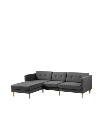 FDB Møbler L42 - Firhøj - Pouf Module 90 x 90 cm OakNature Lacquered MLFDark grey (Edgware 28) by Unit10