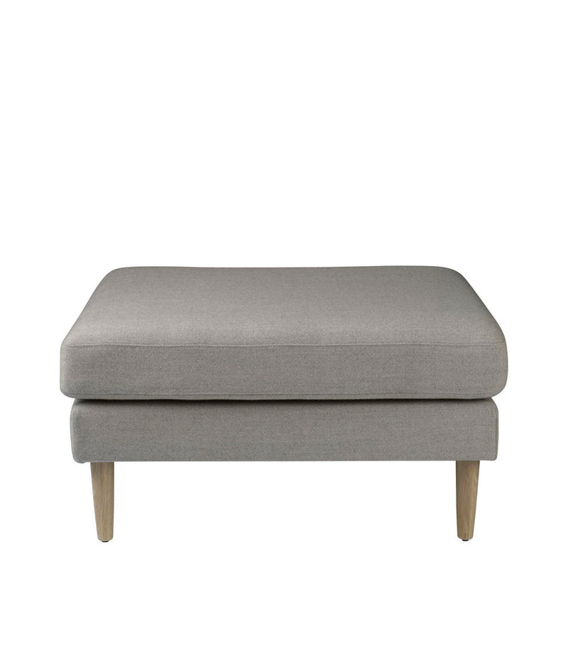 FDB Møbler L42 - Firhøj - Pouf Module 90 x 90 cm OakNature Lacquered Ploegwool GreybeigeMelange(78 by Unit10