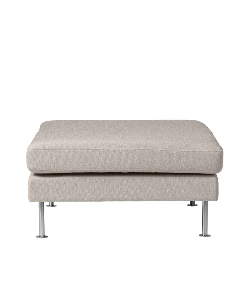 FDB Møbler L42 - Firhøj - Pouf Module 90 x 90 cm Steel Metal Brushed Prada Beige-grey (024) by Unit10