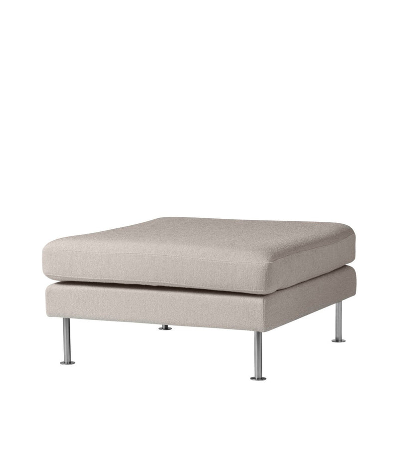 FDB Møbler L42 - Firhøj - Pouf Module 90 x 90 cm Steel Metal Brushed Prada Beige-grey (024) by Unit10