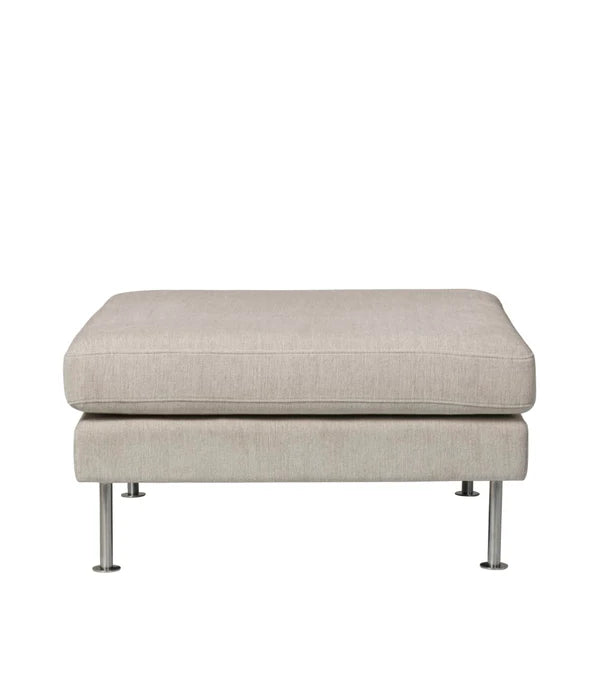 FDB Møbler L42 - Firhøj - Pouf Module 90 x 90 cm Steel MetalBrushed TangentBeige (213) by Unit10