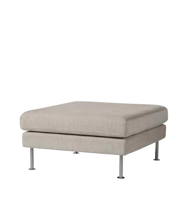 FDB Møbler L42 - Firhøj - Pouf Module 90 x 90 cm Steel MetalBrushed TangentBeige (213) by Unit10