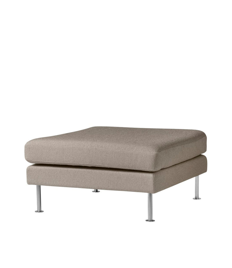FDB Møbler L42 - Firhøj - Pouf Module 90 x 90 cm Steel MetalBrushed MLFLight brown (Redbridge61) by Unit10