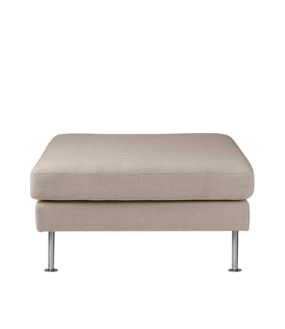 FDB Møbler L42 - Firhøj - Pouf Module 90 x 90 cm Steel MetalBrushed MLFBeige (Upminster 20) by Unit10