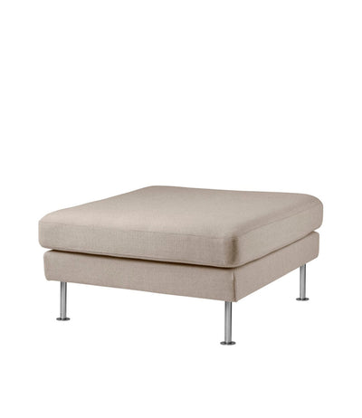 FDB Møbler L42 - Firhøj - Pouf Module 90 x 90 cm Steel MetalBrushed MLFBeige (Upminster 20) by Unit10