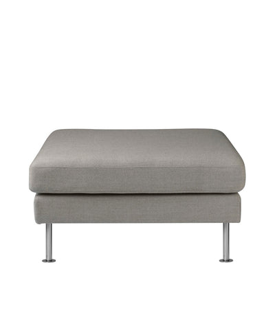 FDB Møbler L42 - Firhøj - Pouf Module 90 x 90 cm Steel Metal Brushed Ploeg wool Greybeige Melange(78 by Unit10