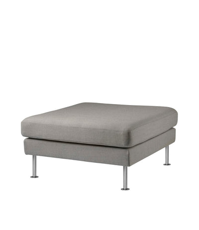 FDB Møbler L42 - Firhøj - Pouf Module 90 x 90 cm Steel Metal Brushed Ploeg wool Greybeige Melange(78 by Unit10