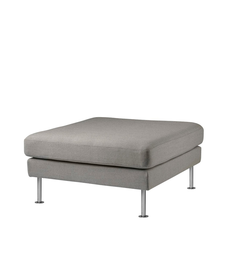 FDB Møbler L42 - Firhøj - Pouf Module 90 x 90 cm Steel Metal Brushed Ploeg wool Greybeige Melange(78 by Unit10