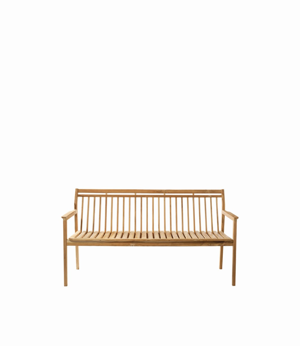 FDB Møbler M11 - Sammen - 3-Pers. Garden Bench W/ Backrest Teak Solid Nature Oiled by Thomas E. Alken