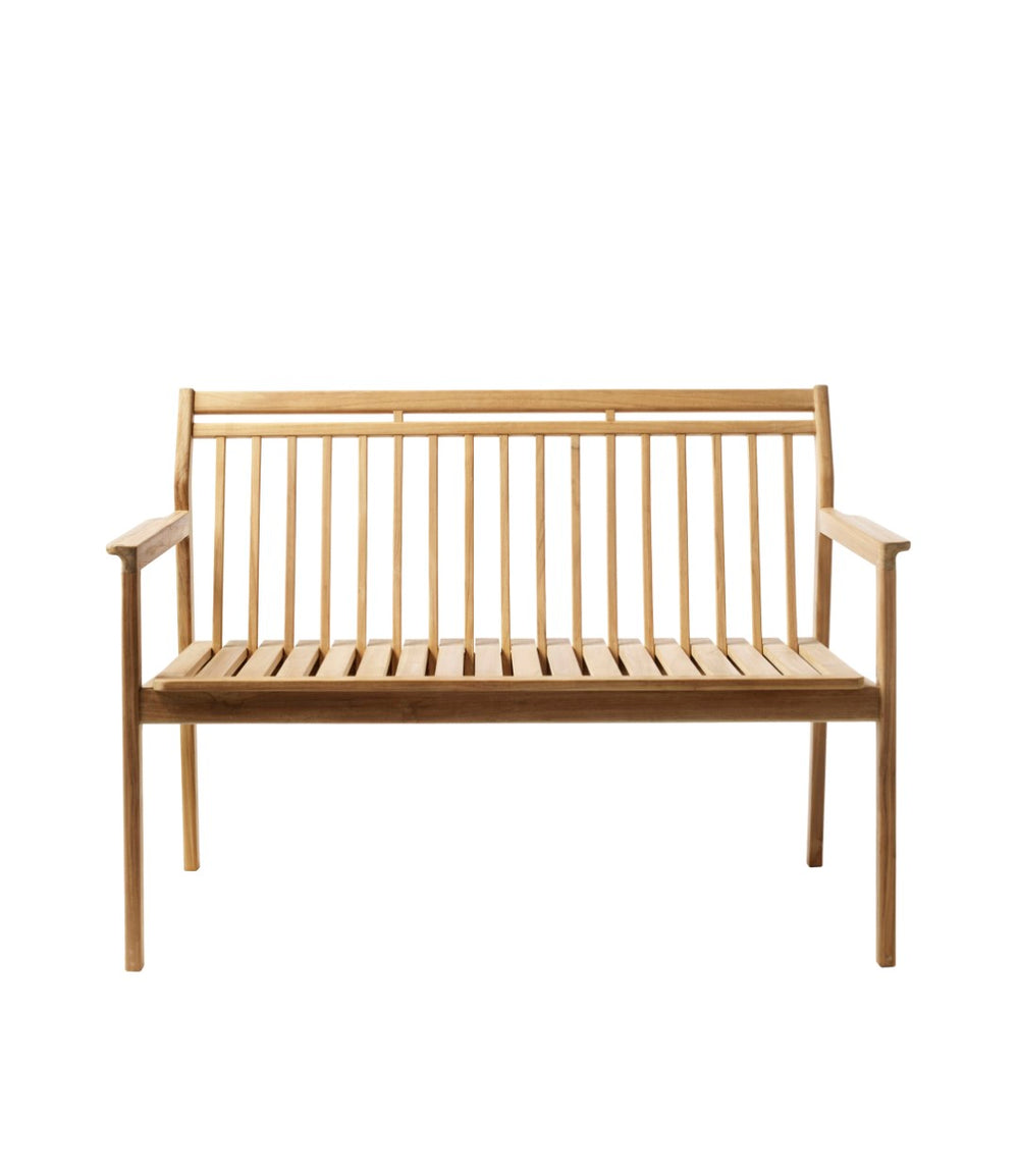 FDB Møbler M12 - Sammen - 2-Pers. Garden Bench W/ Backrest Teak Solid Nature Oiled by Thomas E. Alken