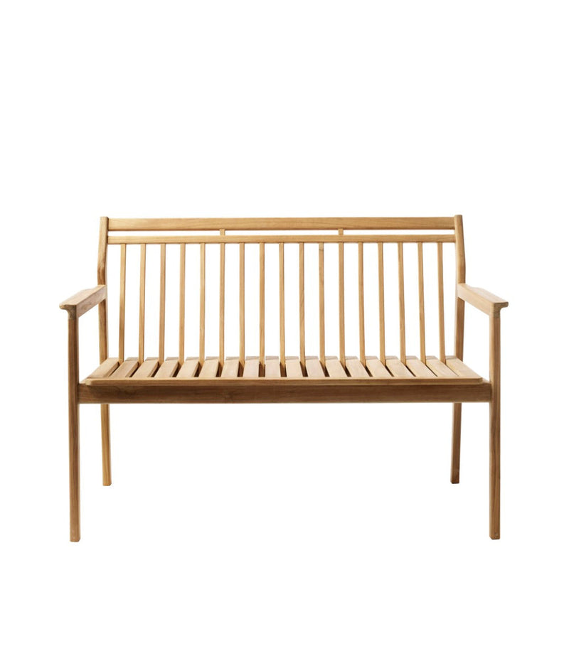 FDB Møbler M12 - Sammen - 2-Pers. Garden Bench W/ Backrest Teak Solid Nature Oiled by Thomas E. Alken