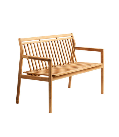 FDB Møbler M12 - Sammen - 2-Pers. Garden Bench W/ Backrest Teak Solid Nature Oiled by Thomas E. Alken