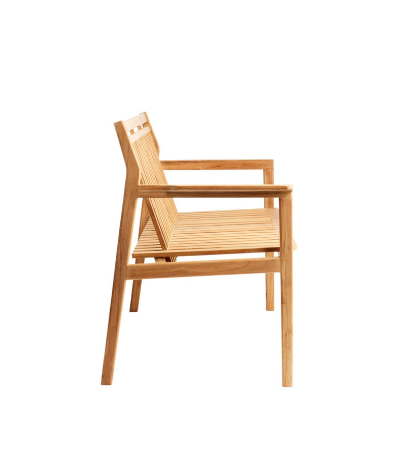 FDB Møbler M12 - Sammen - 2-Pers. Garden Bench W/ Backrest Teak Solid Nature Oiled by Thomas E. Alken