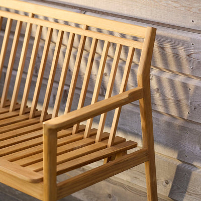 FDB Møbler M12 - Sammen - 2-Pers. Garden Bench W/ Backrest Teak Solid Nature Oiled by Thomas E. Alken