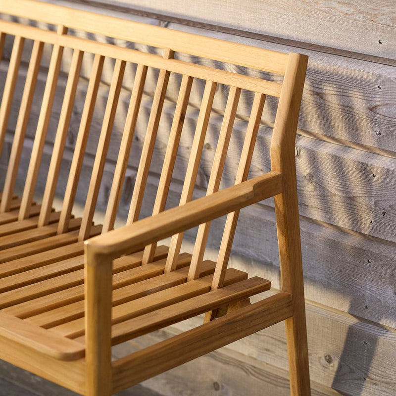 FDB Møbler M12 - Sammen - 2-Pers. Garden Bench W/ Backrest Teak Solid Nature Oiled by Thomas E. Alken