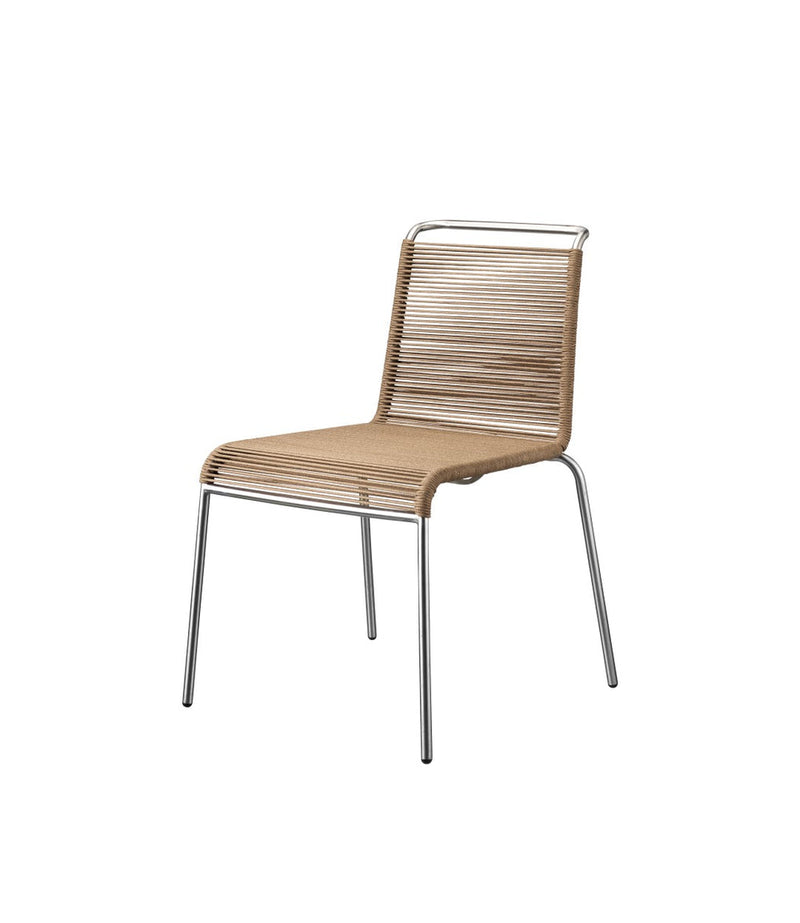 FDB Møbler M20 - Teglgaard - Cord Chair Stainless Steel Metal Colored Brushed Brown Mixed by Salto & Sigsgaard