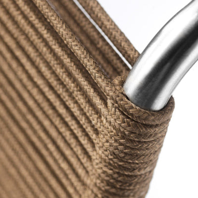 FDB Møbler M20 - Teglgaard - Cord Chair Stainless Steel Metal Colored Brushed Brown Mixed by Salto & Sigsgaard