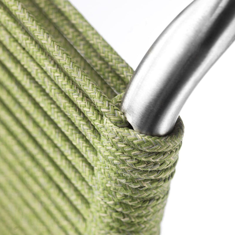 FDB Møbler M20 - Teglgaard - Cord Chair Stainless Steel Metal Colored Brushed Green Mixed by Salto & Sigsgaard
