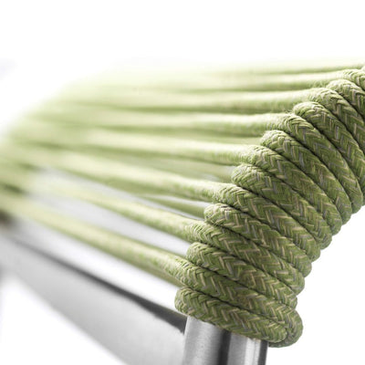 FDB Møbler M20 - Teglgaard - Cord Chair Stainless Steel Metal Colored Brushed Green Mixed by Salto & Sigsgaard