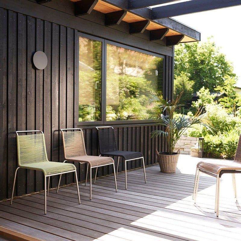 FDB Møbler M20 - Teglgaard - Cord Chair Stainless Steel Metal Colored Brushed Green Mixed by Salto & Sigsgaard