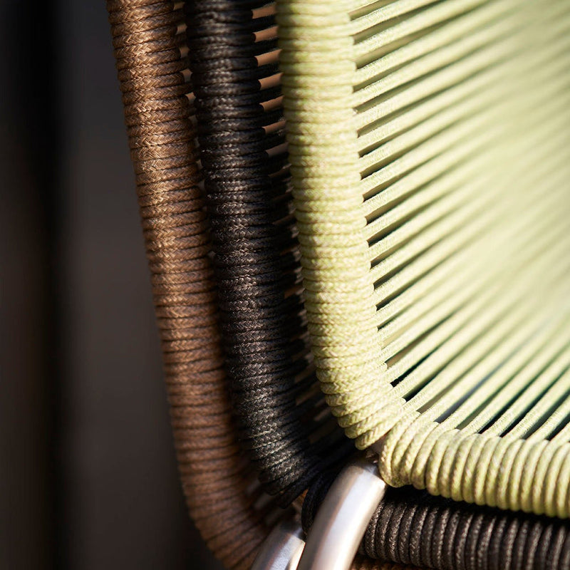 FDB Møbler M20 - Teglgaard - Cord Chair Stainless Steel Metal Colored Brushed Green Mixed by Salto & Sigsgaard