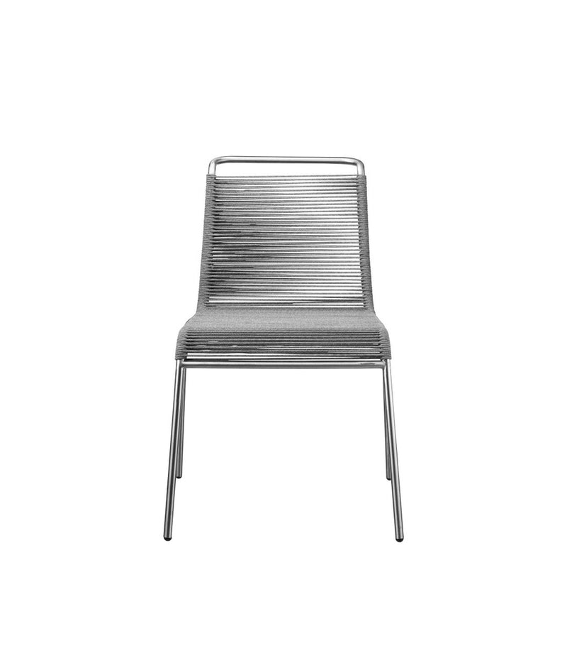 FDB Møbler M20 - Teglgaard - Cord Chair Stainless Steel Metal Colored Brushed Light Grey Mixed by Salto & Sigsgaard