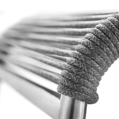 FDB Møbler M20 - Teglgaard - Cord Chair Stainless Steel Metal Colored Brushed Light Grey Mixed by Salto & Sigsgaard