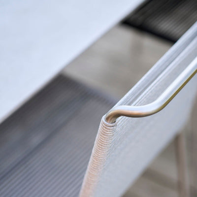 FDB Møbler M20 - Teglgaard - Cord Chair Stainless Steel Metal Colored Brushed Light Grey Mixed by Salto & Sigsgaard