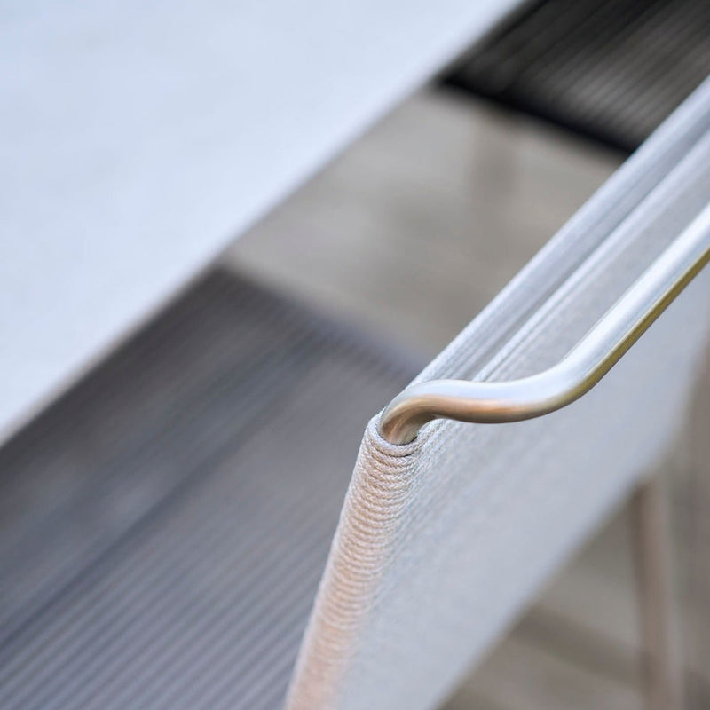 FDB Møbler M20 - Teglgaard - Cord Chair Stainless Steel Metal Colored Brushed Light Grey Mixed by Salto & Sigsgaard