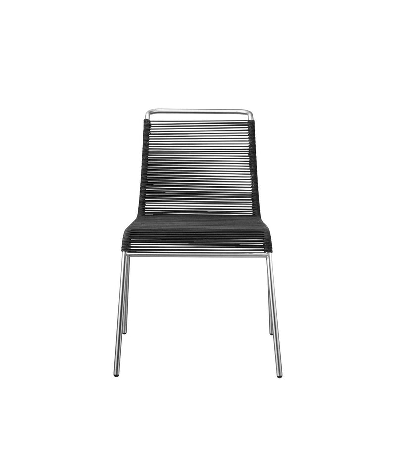 FDB Møbler M20 - Teglgaard - Cord Chair Stainless Steel Metal Colored Brushed Black RT-020 by Salto & Sigsgaard