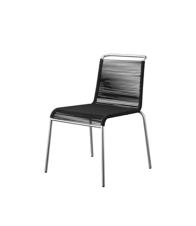 FDB Møbler M20 - Teglgaard - Cord Chair Stainless Steel Metal Colored Brushed Black RT-020 by Salto & Sigsgaard