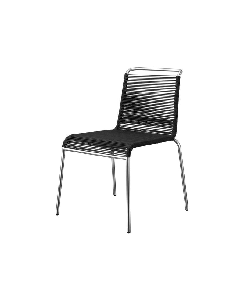 FDB Møbler M20 - Teglgaard - Cord Chair Stainless Steel Metal Colored Brushed Black RT-020 by Salto & Sigsgaard