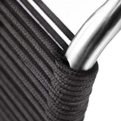 FDB Møbler M20 - Teglgaard - Cord Chair Stainless Steel Metal Colored Brushed Black RT-020 by Salto & Sigsgaard