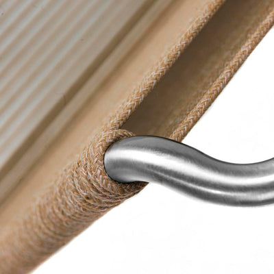 FDB Møbler M20L - Teglgaard - Lounge Cord Chair Stainless Steel Metal Colored Brushed Brown Mixed by Salto & Sigsgaard
