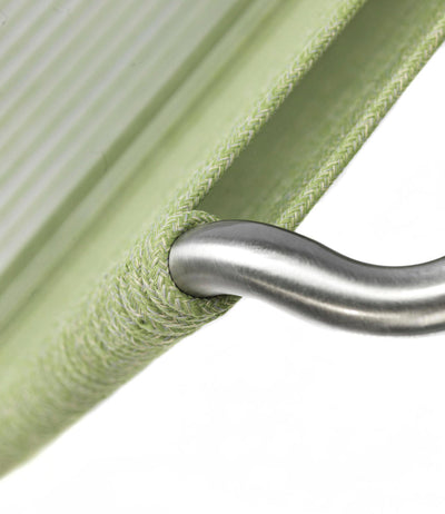 FDB Møbler M20L - Teglgaard - Lounge Cord Chair Stainless Steel Metal Colored Brushed Green Mixed by Salto & Sigsgaard