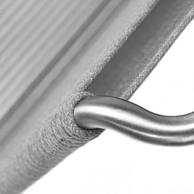 FDB Møbler M20L - Teglgaard - Lounge Cord Chair Stainless Steel Metal Colored Brushed Light Grey Mixed by Salto & Sigsgaard