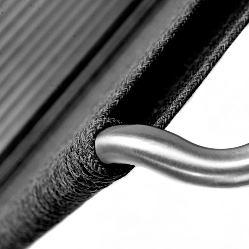 FDB Møbler M20L - Teglgaard - Lounge Cord Chair Stainless Steel Metal Colored Brushed Black RT-020 by Salto & Sigsgaard