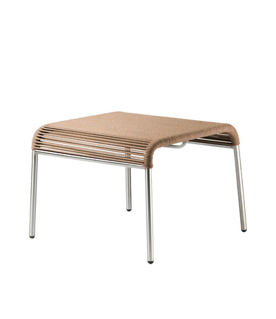 FDB Møbler M20S - Teglgaard - Cord Footrest Stainless Steel Metal Colored Brushed Brown Mixed by Salto & Sigsgaard