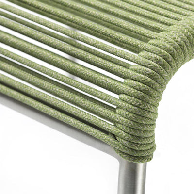 FDB Møbler M20S - Teglgaard - Cord Footrest Stainless Steel Metal Colored Brushed Green Mixed by Salto & Sigsgaard