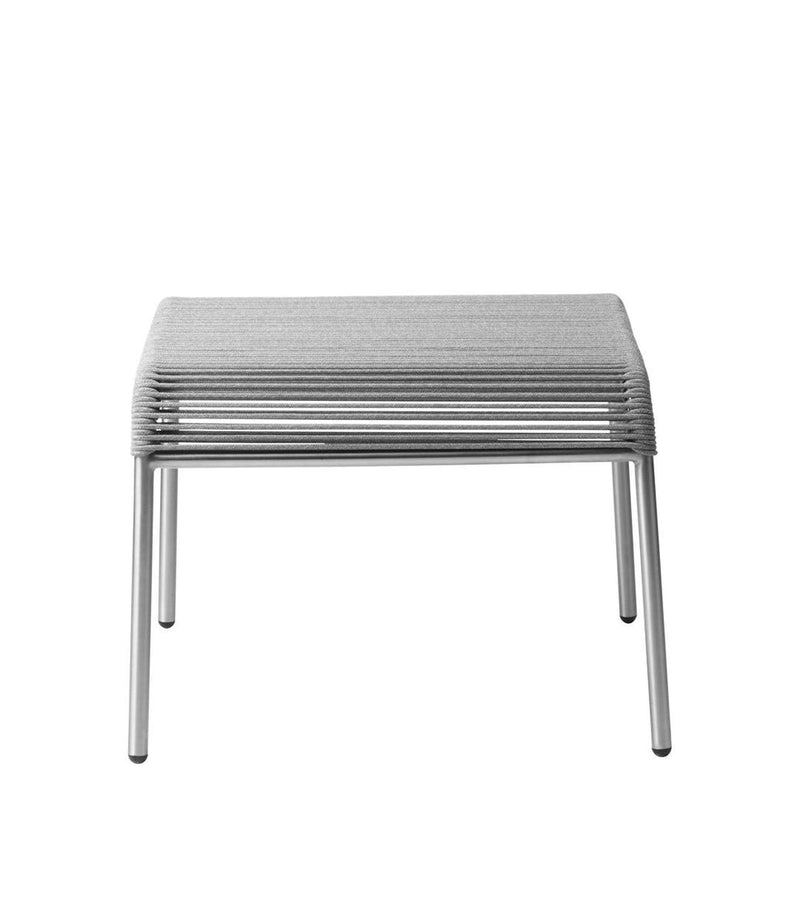 FDB Møbler M20S - Teglgaard - Cord Footrest Stainless Steel Metal Colored Brushed Light Grey Mixed by Salto & Sigsgaard