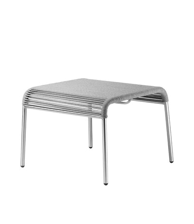 FDB Møbler M20S - Teglgaard - Cord Footrest Stainless Steel Metal Colored Brushed Light Grey Mixed by Salto & Sigsgaard