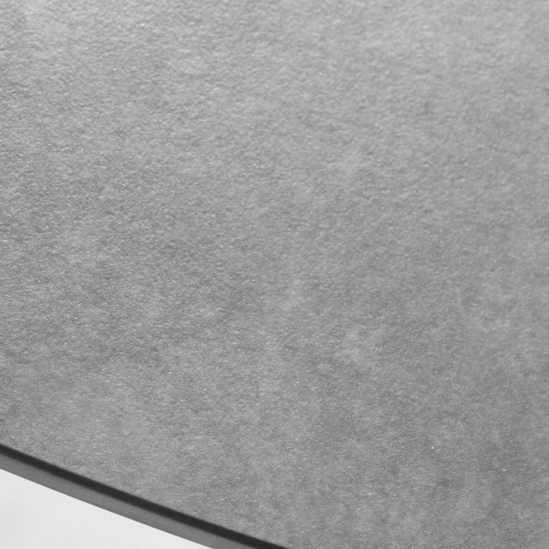 FDB Møbler M21 - Teglgaard - Garden Table Stainless Steel Metal Colored Untreated Stone Ø90c by Salto & Sigsgaard