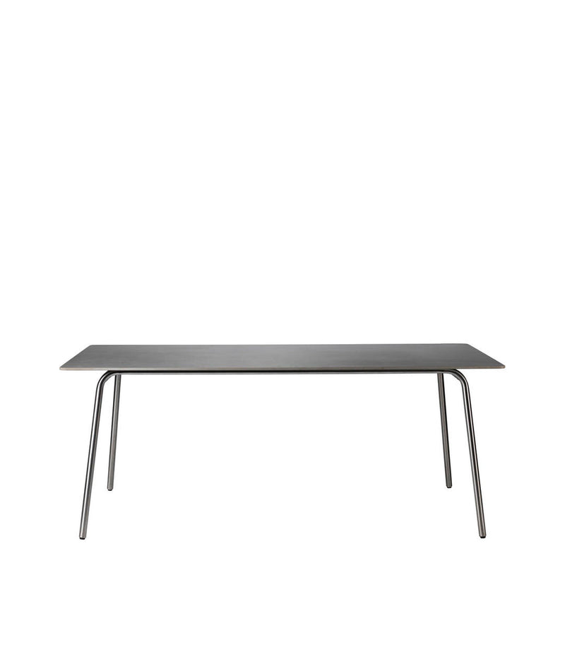 FDB Møbler M21 - Teglgaard - Garden Table Stainless Steel Metal Colored Untreated Stone 90x1 by Salto & Sigsgaard