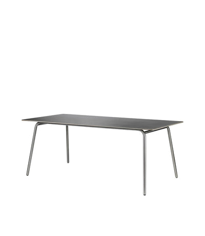 FDB Møbler M21 - Teglgaard - Garden Table Stainless Steel Metal Colored Untreated Stone 90x1 by Salto & Sigsgaard