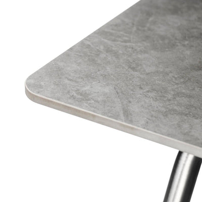 FDB Møbler M21 - Teglgaard - Garden Table Stainless Steel Metal Colored Untreated Stone 90x1 by Salto & Sigsgaard