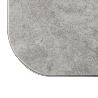 FDB Møbler M21 - Teglgaard - Garden Table Stainless Steel Metal Colored Untreated Stone 90x1 by Salto & Sigsgaard