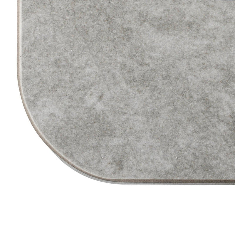 FDB Møbler M21 - Teglgaard - Garden Table Stainless Steel Metal Colored Untreated Stone 90x1 by Salto & Sigsgaard