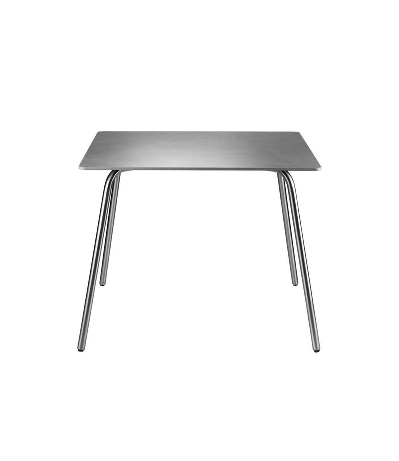 FDB Møbler M21 - Teglgaard - Garden Table Stainless Steel Metal Colored Untreated Stone 90x9 by Salto & Sigsgaard